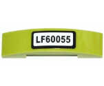 Slope, Curved 4 x 1 Double with 'LF60055' Pattern (Sticker) - Set 60055