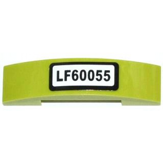 Slope, Curved 4 x 1 Double with 'LF60055' Pattern (Sticker) - Set 60055