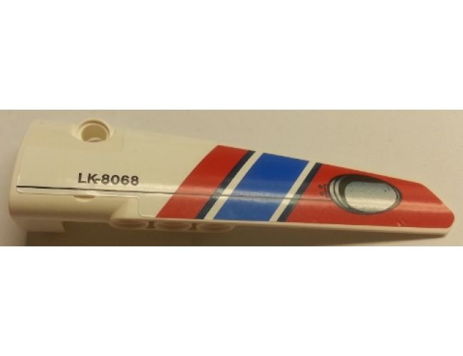 Technic, Panel Fairing # 5 Long Smooth, Side A with 'LK-8068' and Air Intake Pattern (Sticker) - Set 8068