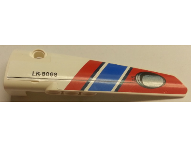 Technic, Panel Fairing # 5 Long Smooth, Side A with 'LK-8068' and Air Intake Pattern (Sticker) - Set 8068