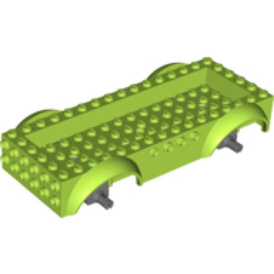 Vehicle, Base 8 x 16 x 2 1/2 with Mudguards and 14 x 4 Recessed Center with 3 Holes