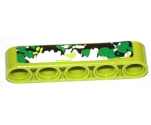 Technic, Liftarm 1 x 5 Thick with Black, White and Green Camouflage Pattern Model Left Side (Sticker) - Set 42027
