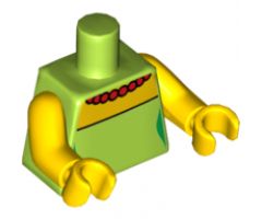 Torso Simpsons Dress with Red Necklace Pattern / Yellow Arms / Yellow Hands