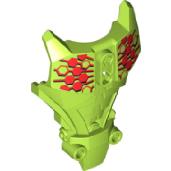 Hero Factory Full Torso Armor with Red Hexagons Pattern (Breez)