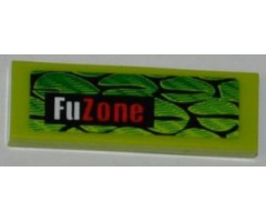 Tile 1 x 3 with Scales and 'FuZone' Pattern Model Right Side (Sticker) - Set 8231