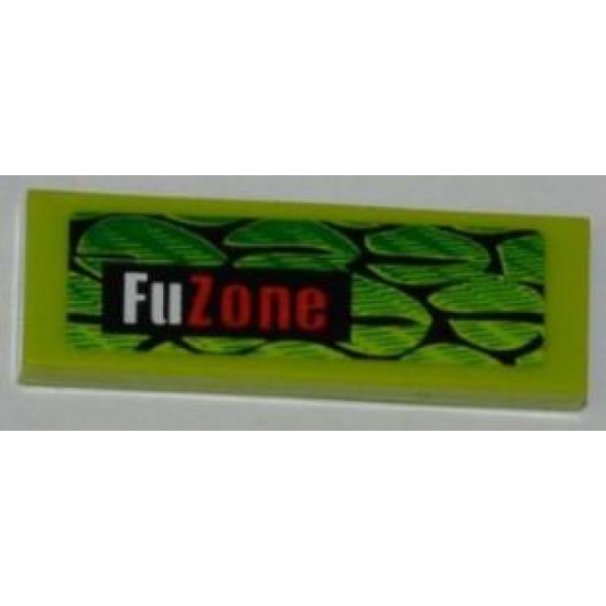 Tile 1 x 3 with Scales and 'FuZone' Pattern Model Right Side (Sticker) - Set 8231