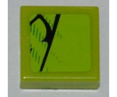 Tile 1 x 1 with Scales Pattern Model Left Side (Sticker) - Set 8231