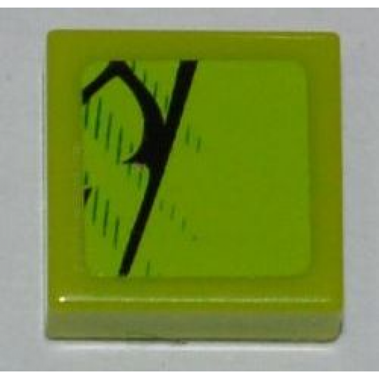 Tile 1 x 1 with Scales Pattern Model Left Side (Sticker) - Set 8231