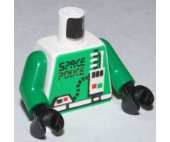 Torso Space Police with Radio Pattern / Green Arms / Black Hands