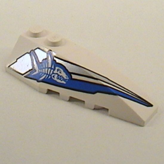 Wedge 6 x 2 Right with Shark Skeleton Pattern