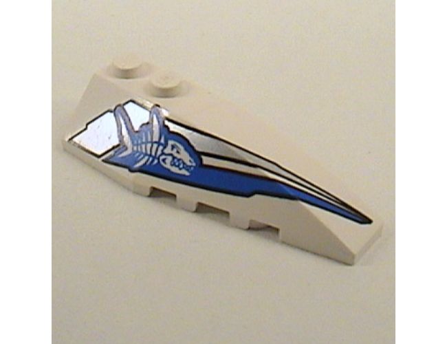 Wedge 6 x 2 Right with Shark Skeleton Pattern