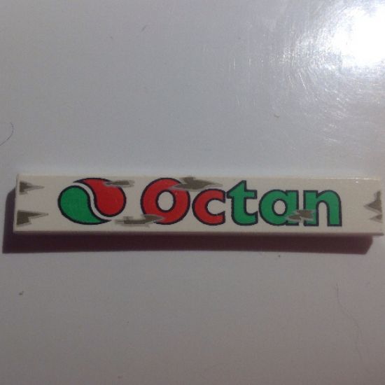 Tile 1 x 6 with Octan Logo Pattern