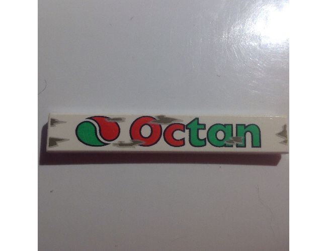 Tile 1 x 6 with Octan Logo Pattern
