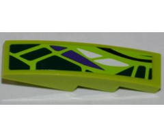 Slope, Curved 4 x 1 with Green, White and Purple Scales Pattern Model Right (Sticker) - Set 9447