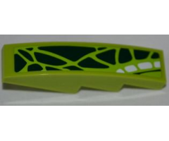 Slope, Curved 4 x 1 with 14 Green Scales and 4 White Scales Pattern Model Right (Sticker) - Set 9457