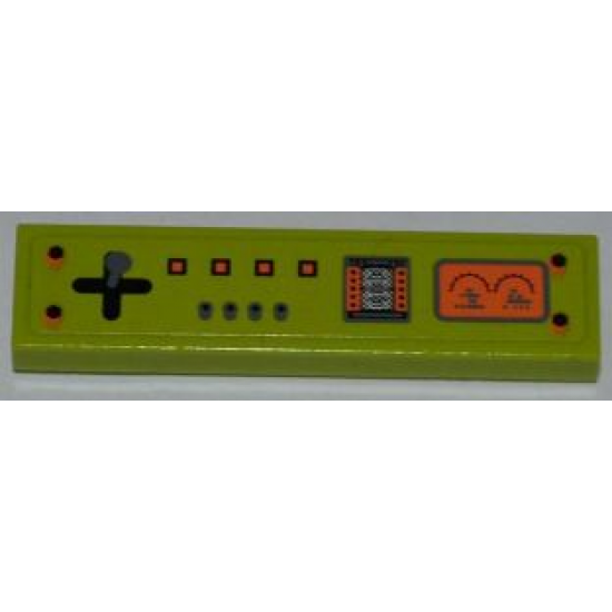 Tile 1 x 4 with Joystick and Control Panel Pattern (Sticker) - Set 8958