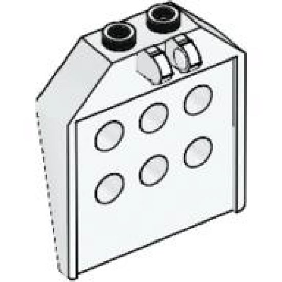 Door 1 x 4 x 3 2/3 with 6 Holes and Locking 2 Fingers Hinge