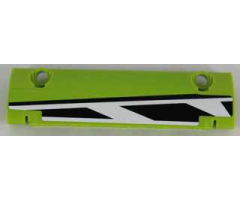Technic, Panel Curved 11 x 3 with Black and White Stripes Small Pattern Model Left Side (Sticker) - Set 8864