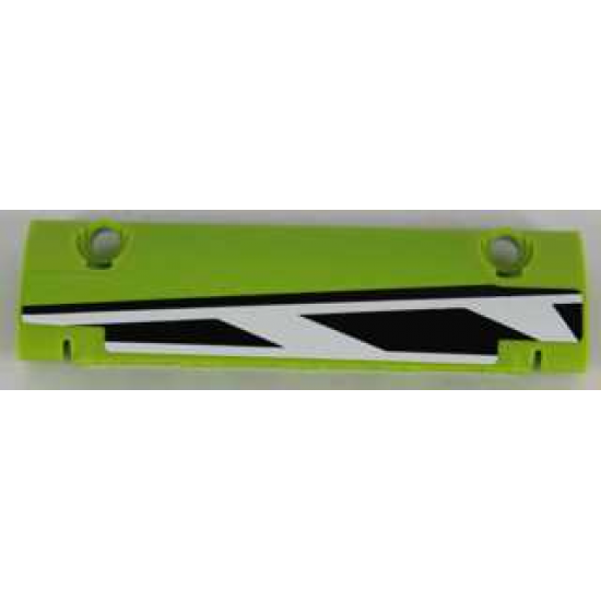 Technic, Panel Curved 11 x 3 with Black and White Stripes Small Pattern Model Left Side (Sticker) - Set 8864