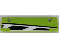 Technic, Panel Curved 11 x 3 with Black and White Stripes Small Pattern Model Right Side (Sticker) - Set 8864