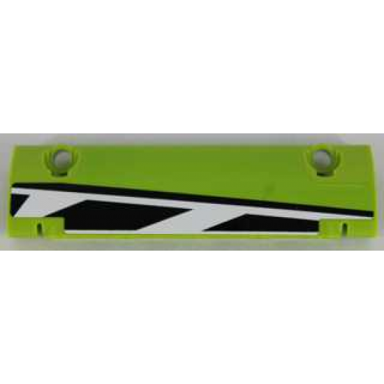 Technic, Panel Curved 11 x 3 with Black and White Stripes Small Pattern Model Right Side (Sticker) - Set 8864