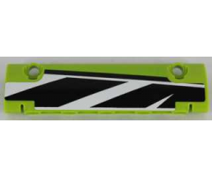 Technic, Panel Curved 11 x 3 with Black and White Stripes Large Pattern Model Right Side (Sticker) - Set 8864