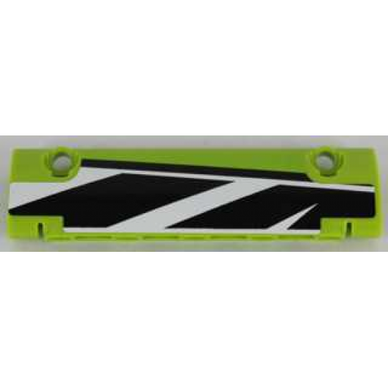 Technic, Panel Curved 11 x 3 with Black and White Stripes Large Pattern Model Right Side (Sticker) - Set 8864