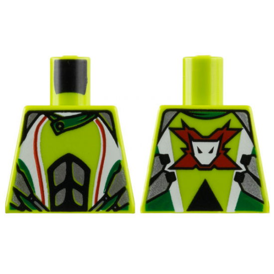 Torso World Racers - White and Silver Jacket with Team Extreme Logo on Back Pattern