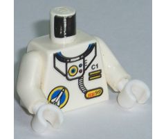 Torso Space Port Logo, Tube and 'C1' with Two Yellow Bars Pattern / White Arms / White Hands