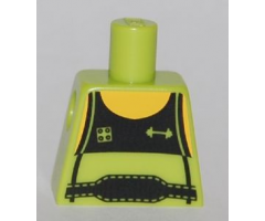 Torso Tank Top with Black Front and Weight Lifter's Belt Pattern