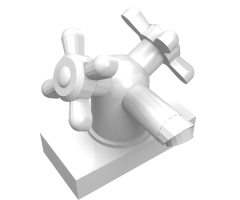 Tap 1 x 2 with Dual Handles, Large / Sink Faucet