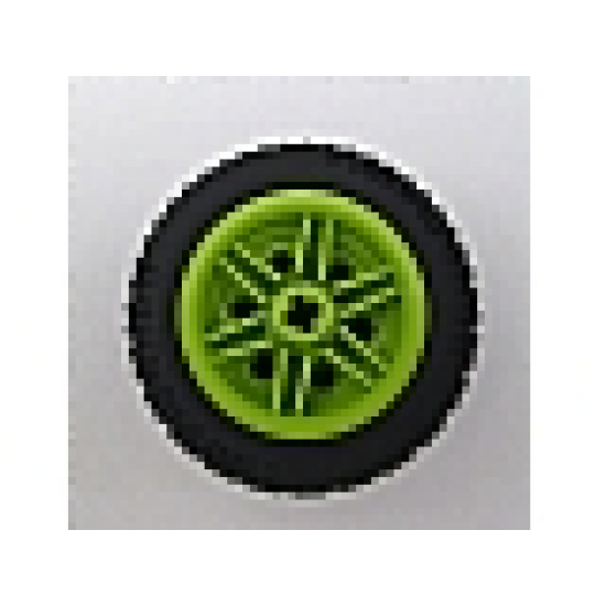 Wheel & Tire Assembly 30.4mm D. x 20mm with No Pin Holes and Reinforced Rim with Black Tire 43.2 x 22 ZR (56145 / 44309)