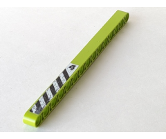 Technic, Liftarm 1 x 15 Thick with Black and White Danger Stripes and Number 4 Pattern Model Left Side (Sticker) - Set 8959