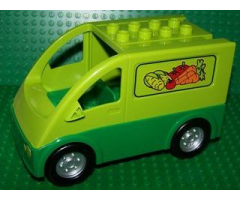 Duplo, Vehicle Van Type 2 with Green Base and Vegetables Pattern