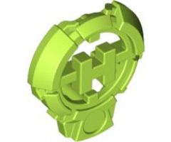 Hero Factory Chest Badge with 'H' and Flat Bottom
