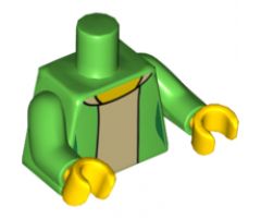 Torso Simpsons Female Jacket over Tan Shirt Pattern / Bright Green Arms / Yellow Hands