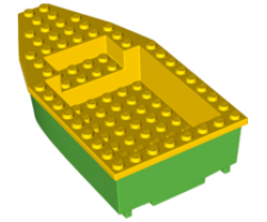 Boat Hull Unitary 16 x 8 Base with Yellow Boat Hull Unitary 16 x 8 Top (28533 / 28535)