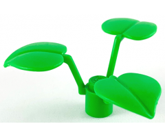 Plant Flower Stem 1 x 1 x 2/3 with 3 Large Leaves