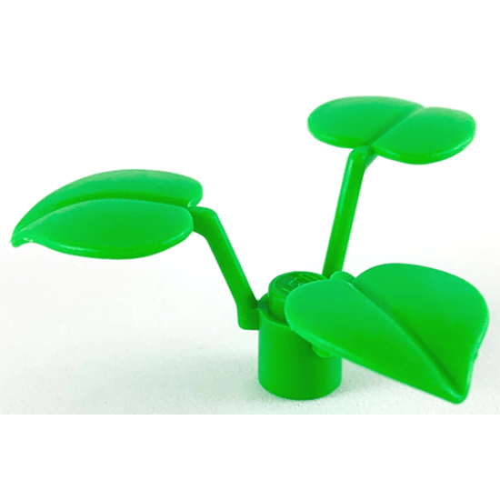 Plant Flower Stem 1 x 1 x 2/3 with 3 Large Leaves