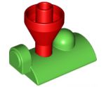 Duplo, Train Steam Engine Funnel Top, Red Top