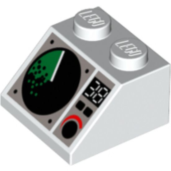 Slope 45 2 x 2 with Radar Screen, Digital Numbers, Buttons and Dial Pattern