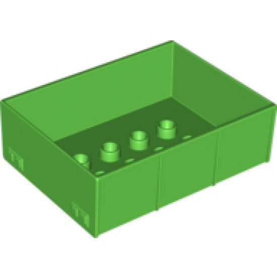 Duplo, Vehicle Trailer Bed with 2 x 4 Studs and 4 Sides