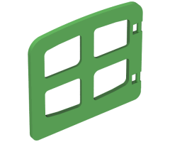 Duplo, Building Door / Window Pane 1 x 4 x 3 with Four Panes