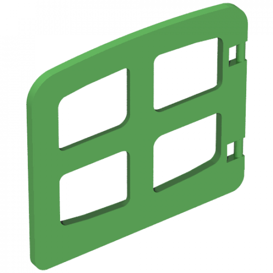 Duplo, Building Door / Window Pane 1 x 4 x 3 with Four Panes