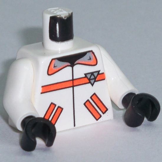 Torso Res-Q Orange Stripes, Pockets, Back Logo Pattern / White Arms / Black Hands