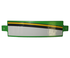 Technic, Panel Curved 3 x 13 with White, Black and Yellow Stripes Pattern Model Left Side (Sticker) - Set 42039