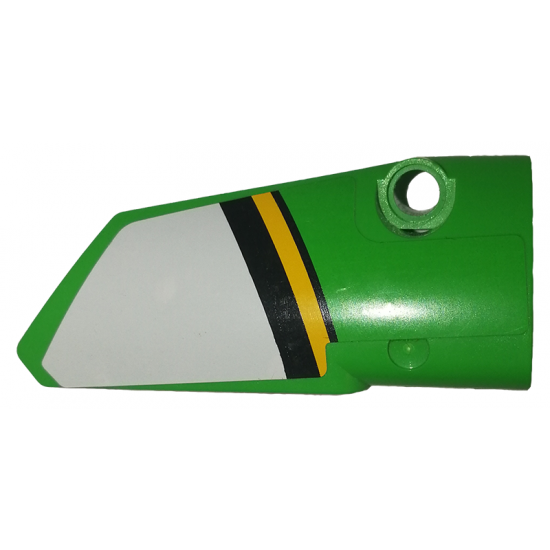 Technic, Panel Fairing # 4 Small Smooth Long, Side B with White, Black and Yellow Stripes Pattern (Sticker) - Set 42039