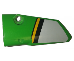 Technic, Panel Fairing # 3 Small Smooth Long, Side A with White, Black and Yellow Stripes Pattern (Sticker) - Set 42039