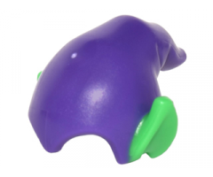Minifigure, Headgear Hat, Elf Drooping with Pointed Ears with Dark Purple Top Pattern (Green Goblin)