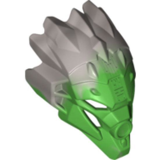 Bionicle, Kanohi Mask of Jungle (Unity) with Marbled Flat Silver Pattern
